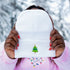 White beanie embroidered with a Christmas Tree - DSY Lifestyle