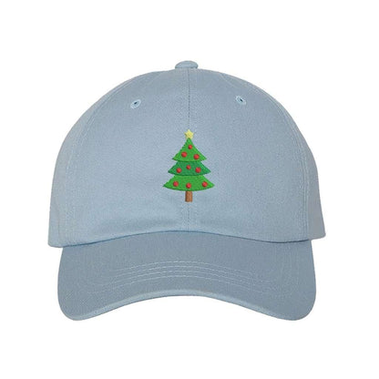 Sky Blue  Baseball hat embroidered with a Christmas Tree in the front - DSY Lifestyle