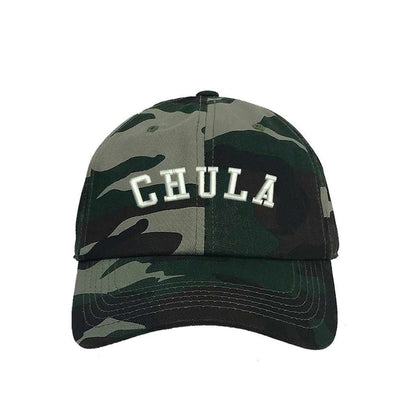 Camo green baseball hat with Chula embroidered in white - DSY Lifestyle 