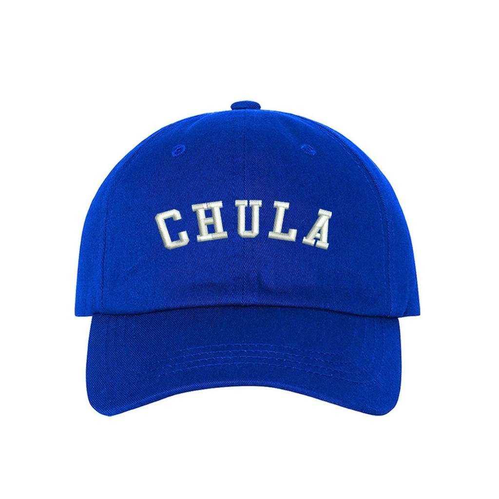 Royal blue baseball hat with Chula embroidered in white - DSY Lifestyle 