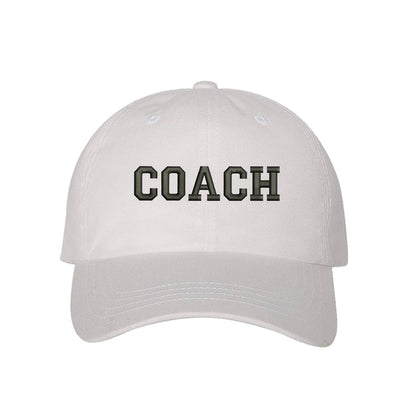 White baseball hat embroidered with Coach - DSY Lifestyle
