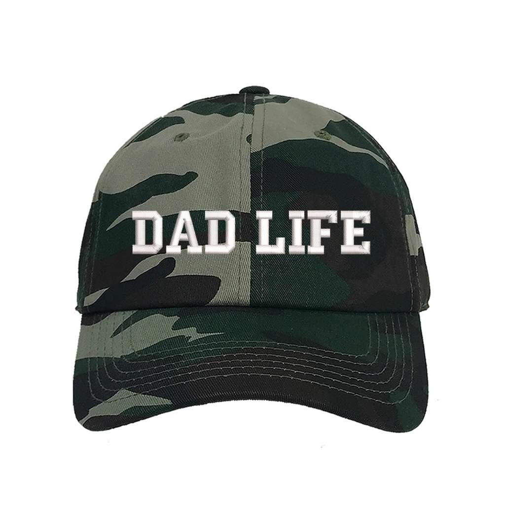 Camo Baseball Hat embroidered with Dad Life - DSY Lifestyle