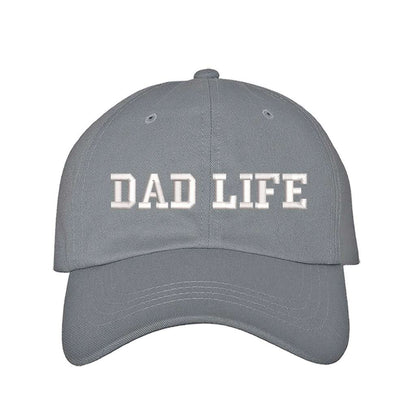 GrayBaseball Hat embroidered with Dad Life - DSY Lifestyle