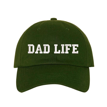 Olive Baseball Hat embroidered with Dad Life - DSY Lifestyle