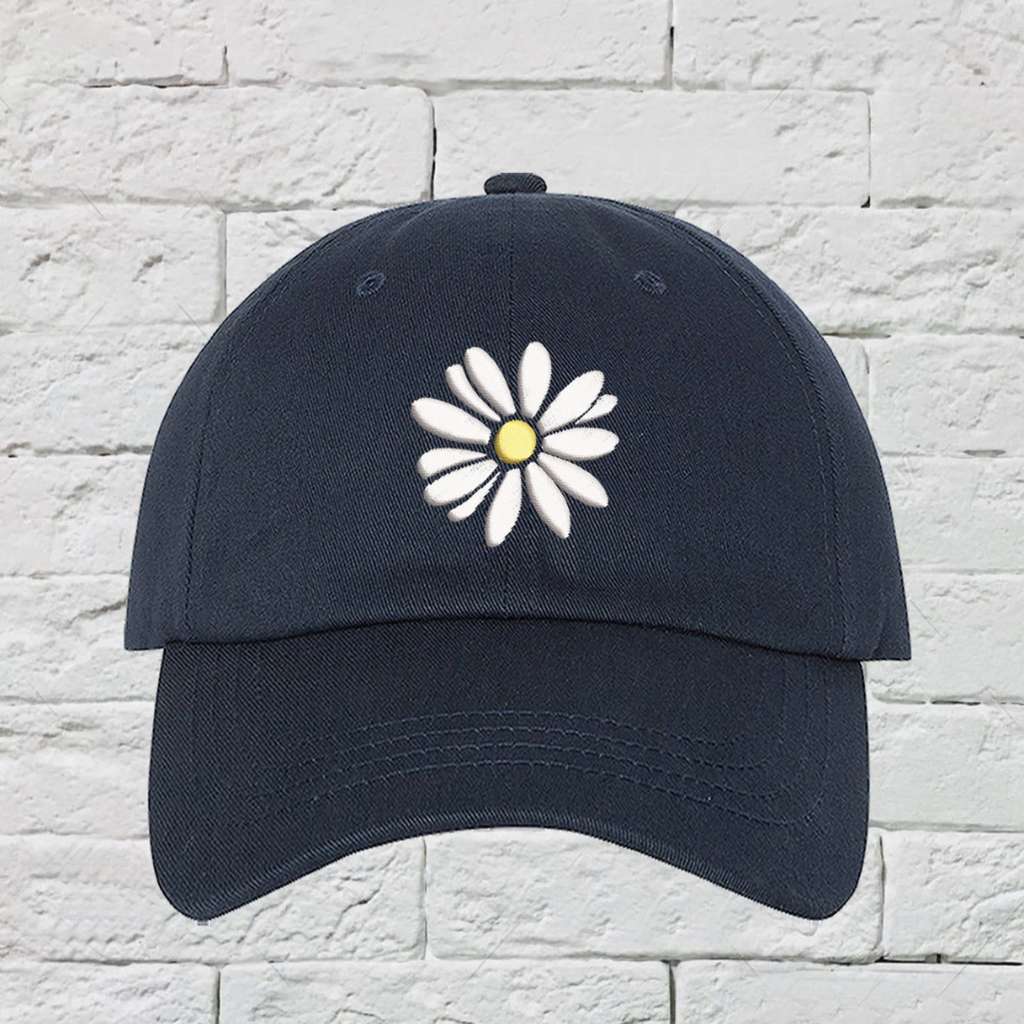 Daisy Flower embroidered navy baseball cap - DSY Lifestyle