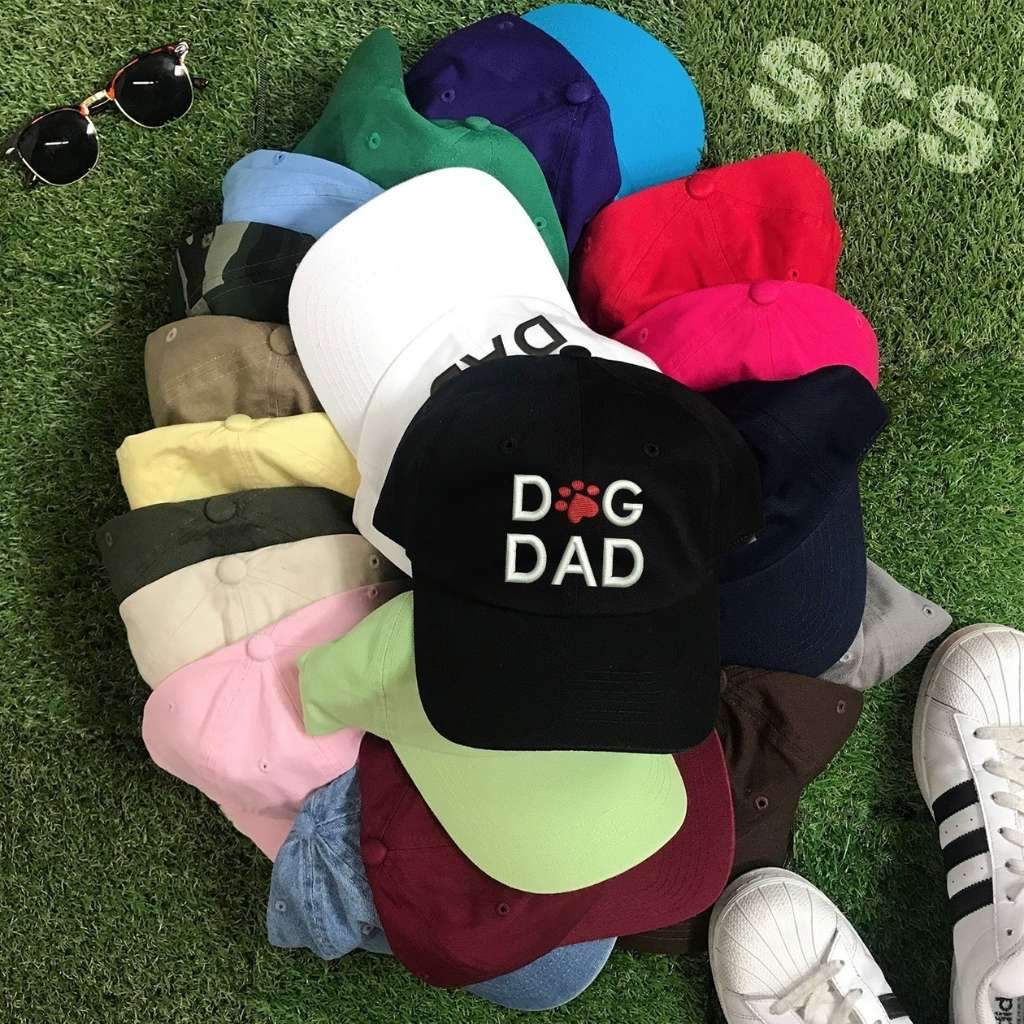 Embroidered Dog Dad on black baseball hat - DSY Lifestyle