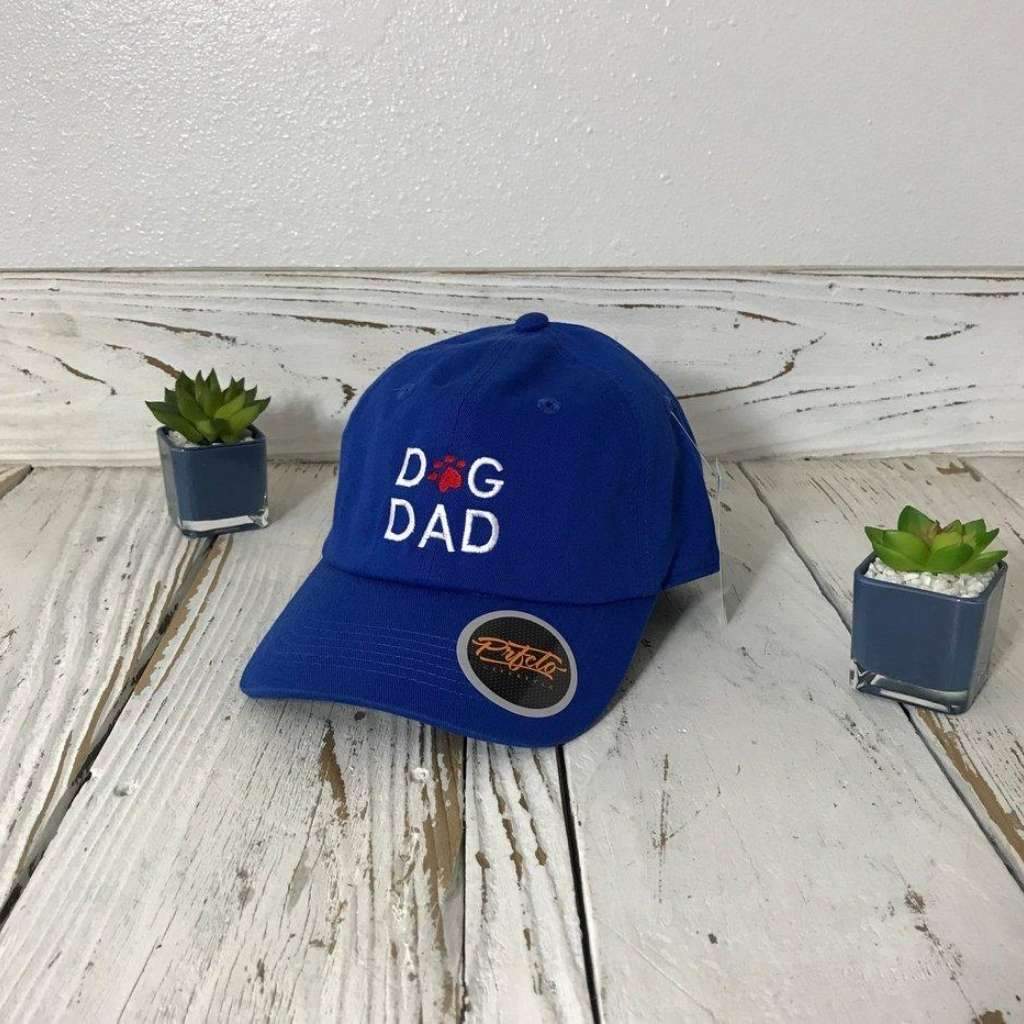 Embroidered Dog Dad on royal blue baseball hat - DSY Lifestyle