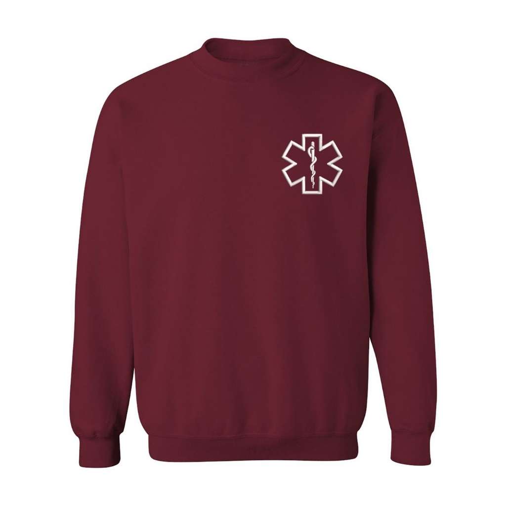 EMT Paramedic Star Logo Embroidered Unisex Oversized Sweatshirt