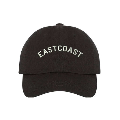 Black Baseball Hat embroidered with East Coast in White - DSY Lifestyle