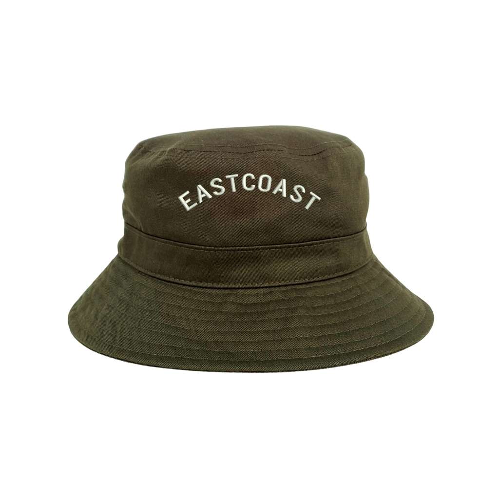 Embroidered East Coast on olive bucket hat - DSY Lifestyle