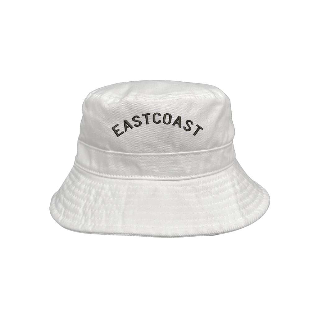 Embroidered East Coast on white bucket hat - DSY Lifestyle