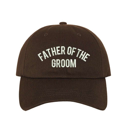 Brown baseball cap embroidered with Father of the groom in white - DSY Lifestyle