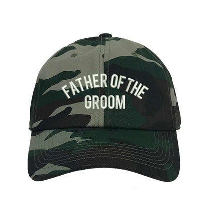 Camo baseball cap embroidered with Father of the groom in white - DSY Lifestyle