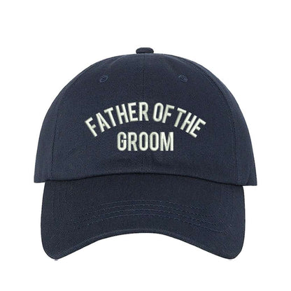 Navy baseball cap embroidered with Father of the groom in white - DSY Lifestyle