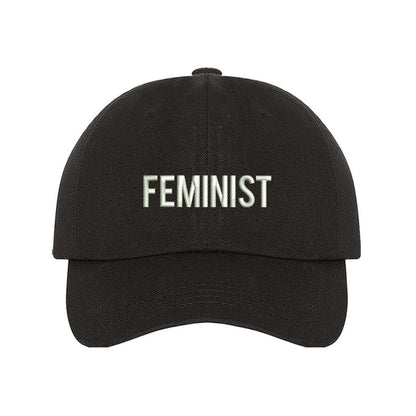 Black dad hat with FEMINIST embroidered in white - DSY Lifestyle