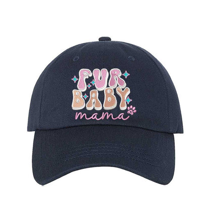 Fur Baby Mama Navy Embroidered Hat