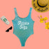 Future Mrs. Aqua Glitter One Piece - DSY Lifestyle