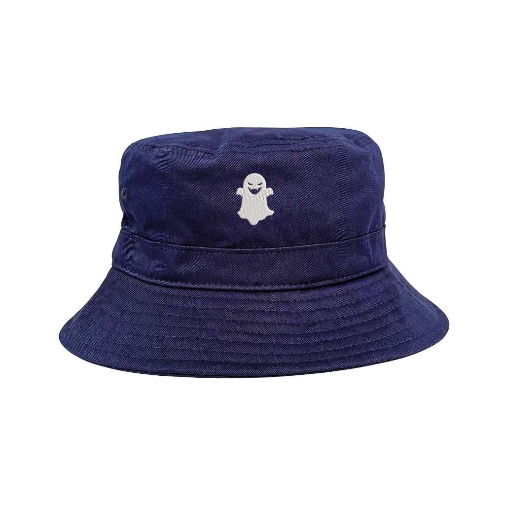 Embroidered ghost on navy bucket hat - DSY lifestyle