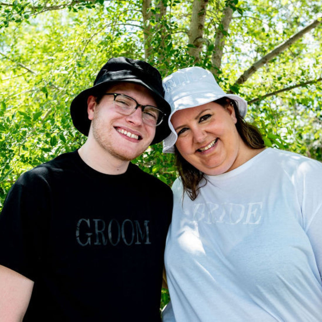 Couple wearing wedding pictures Black Groom tshirt White Bride Tshirt - DSY Lifestyle