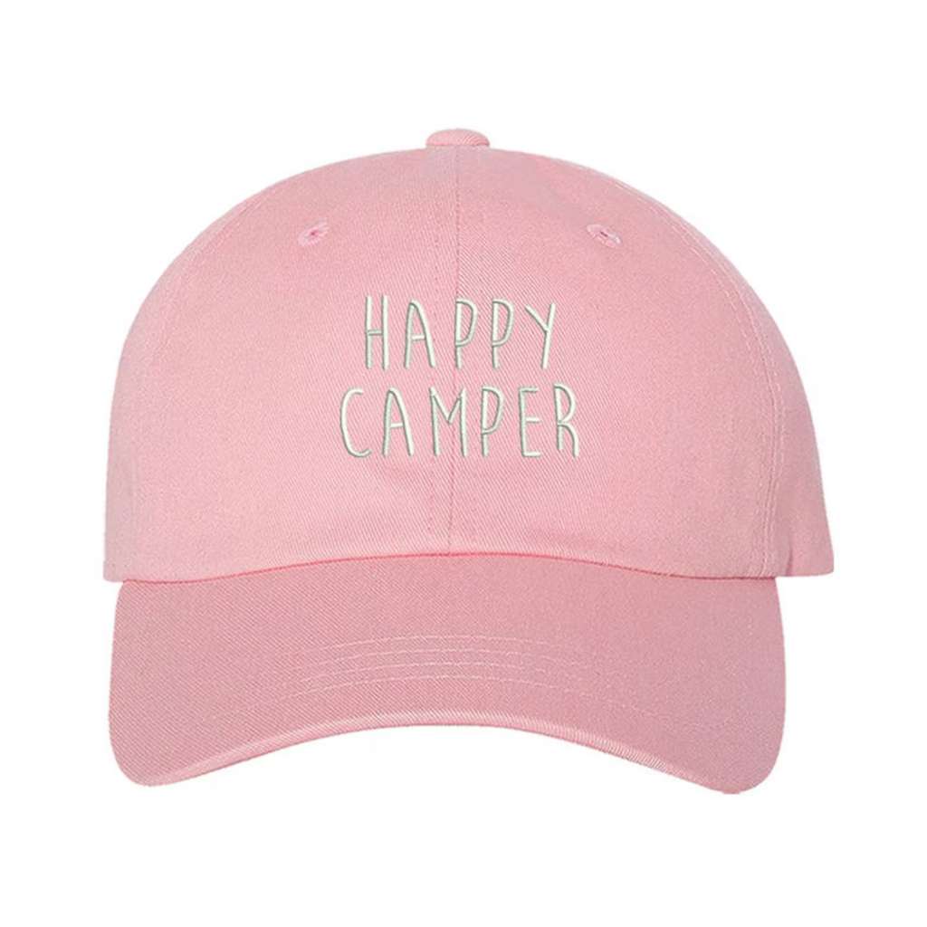 Happy Camper  Pink Baseball Hat - DSY Lifestyle