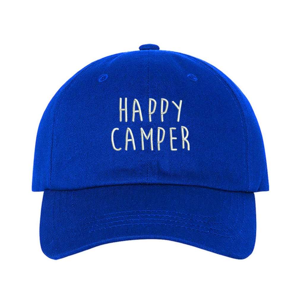 Happy Camper Royal Blue Baseball Hat - DSY Lifestyle