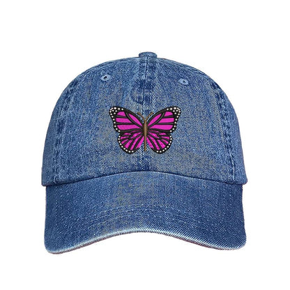 Hot Pink Butterfly Baseball Hat