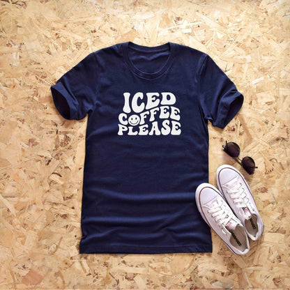 Navy shirt with Iced Coffee Please - DSY Lifestyle