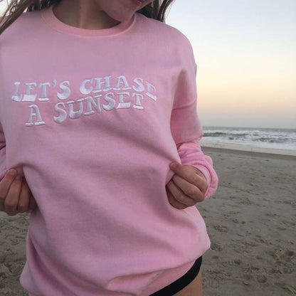 Lets Chase A Sunset Unisex Oversized Sweatshirt