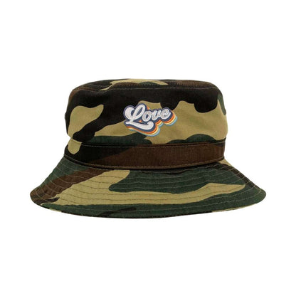 Embroidered Love on camo bucket hat - DSY Lifestyle