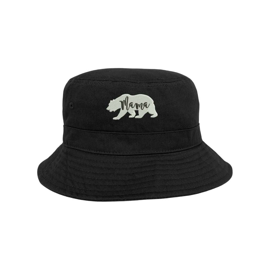Embroidered Mama Bear on black bucket hat - DSY Lifestyle
