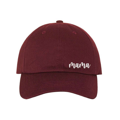 Embroidered Mama on burgundy baseball hat - DSY Lifestyle