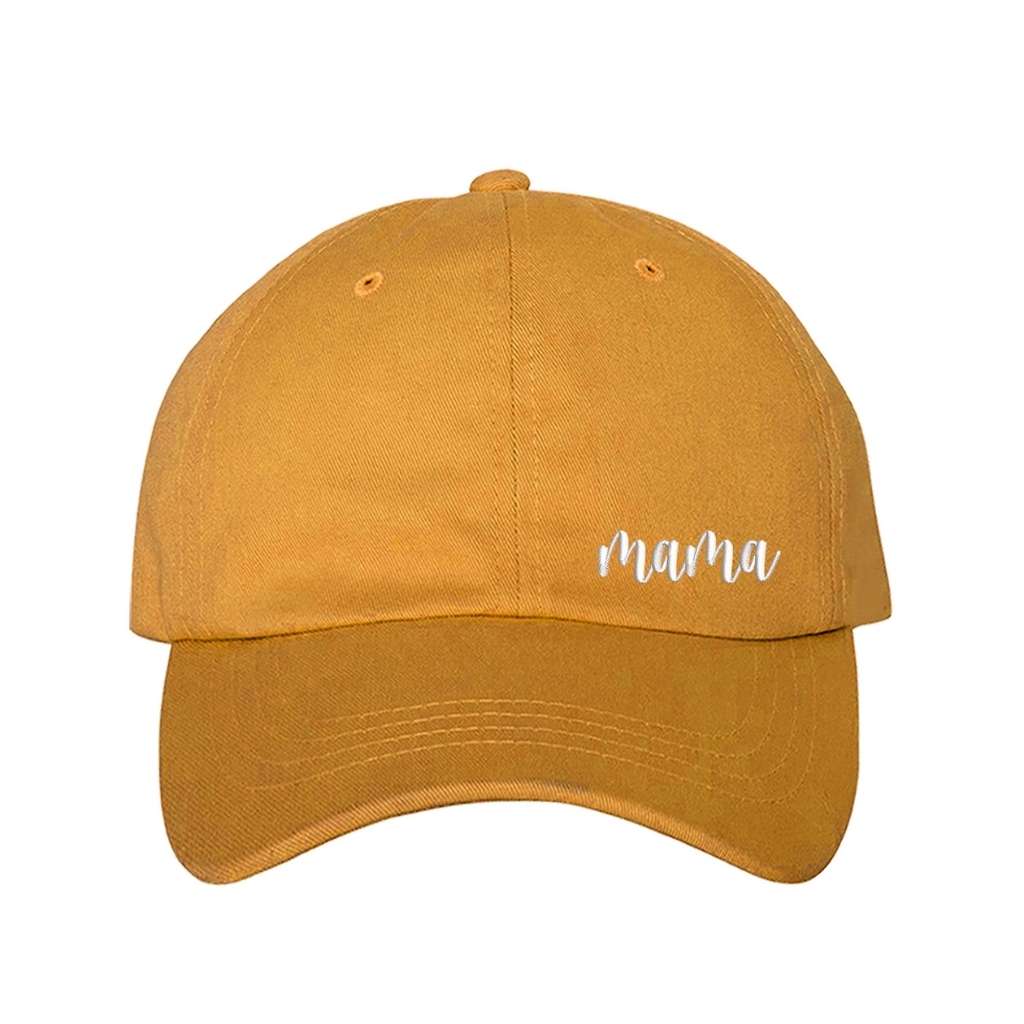 Embroidered Mama on burnt yellow baseball hat - DSY Lifestyle