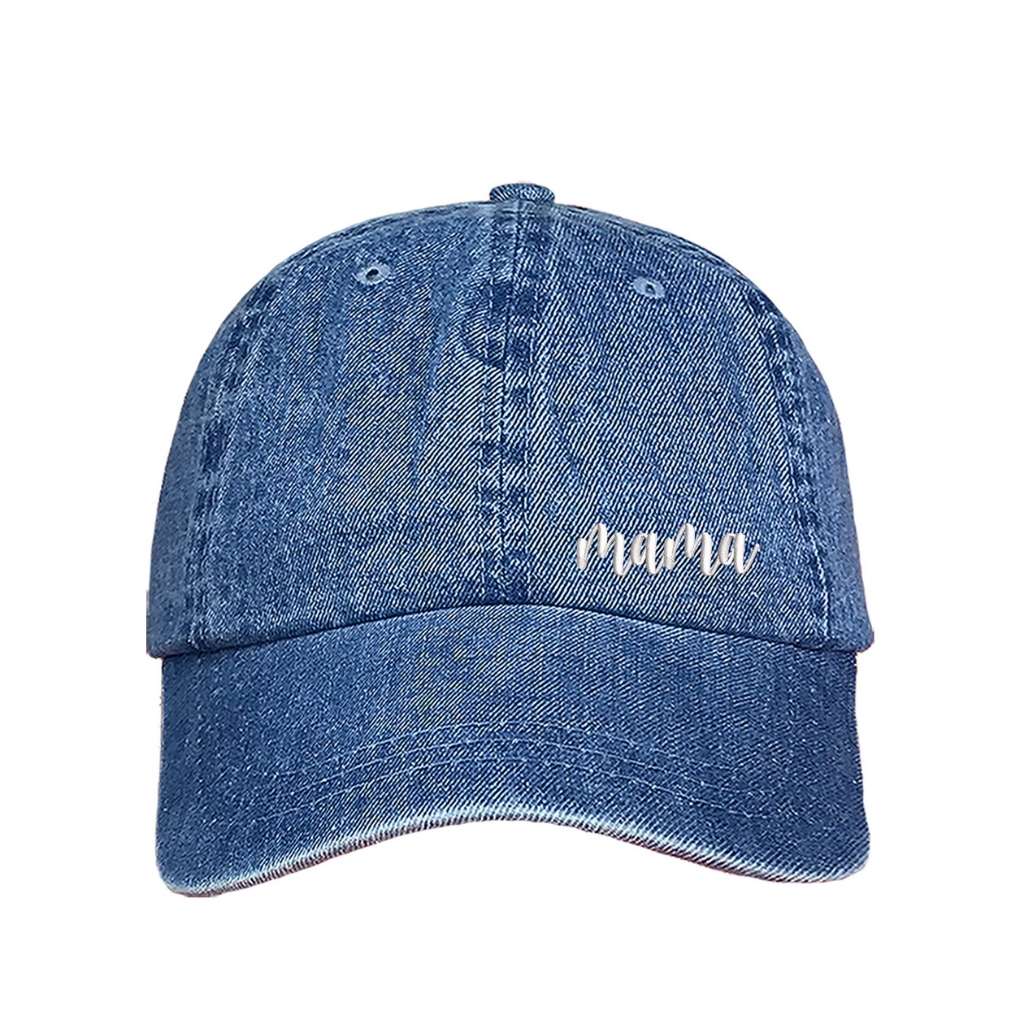 Embroidered Mama on light denim baseball hat - DSY Lifestyle