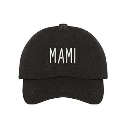 Black baseball hat with MAMI embroidered in white - DSY Lifestyle