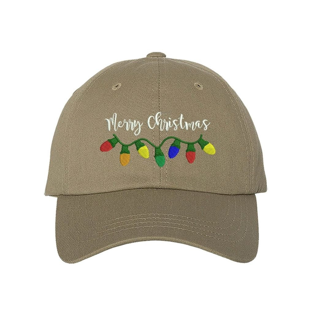 Khaki Hat embroidered with Merry Christmas - DSY Lifestyle
