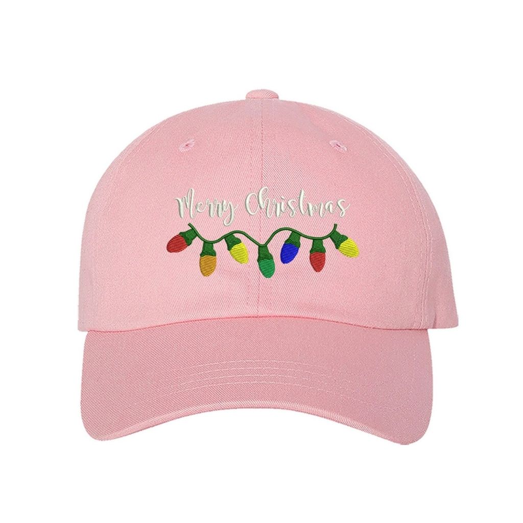 Pink Hat embroidered with Merry Christmas - DSY Lifestyle
