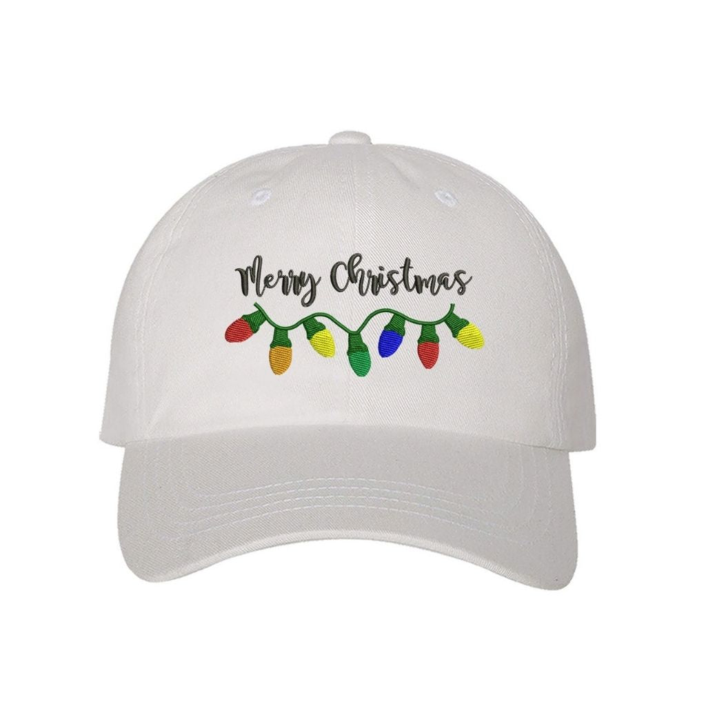 White Hat embroidered with Merry Christmas - DSY Lifestyle