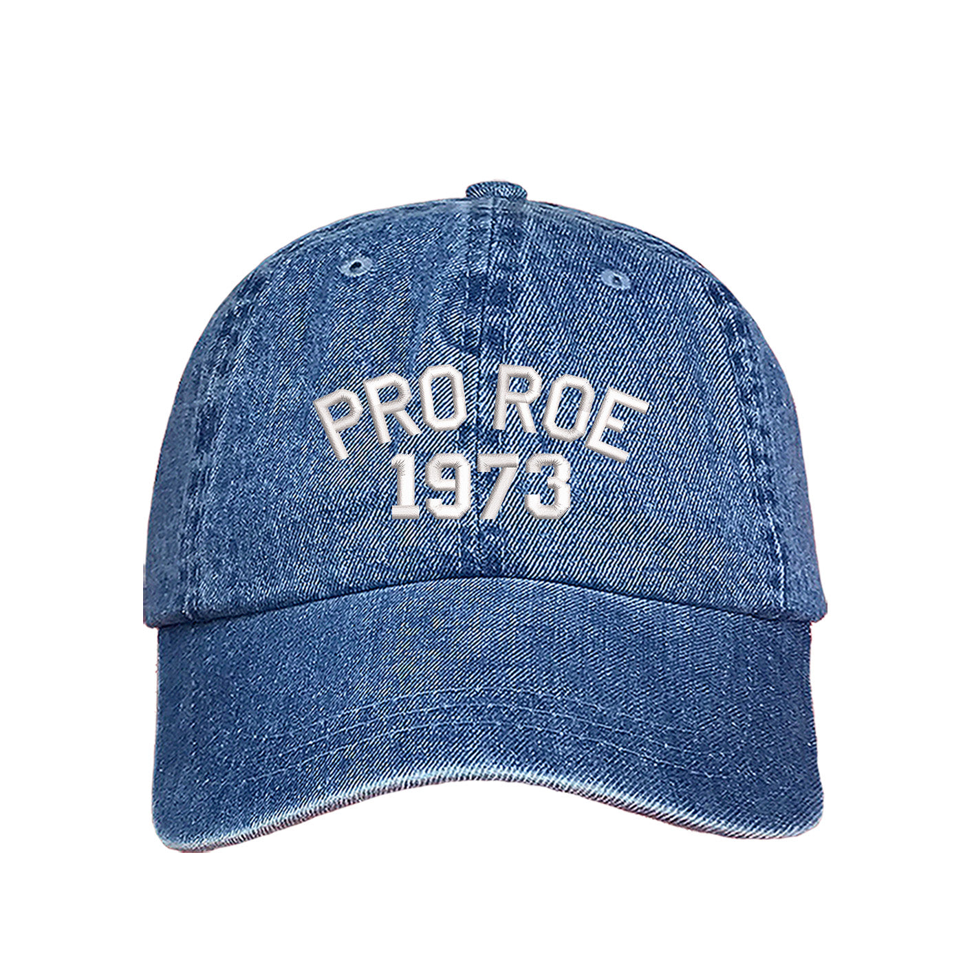 Pro Roe 1973 Light Denim Embroidered Baseball Cap - DSY Lifesetyle