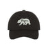 Black baseball hat with a bear outline and papa embroidered in black - DSY Lifestyle