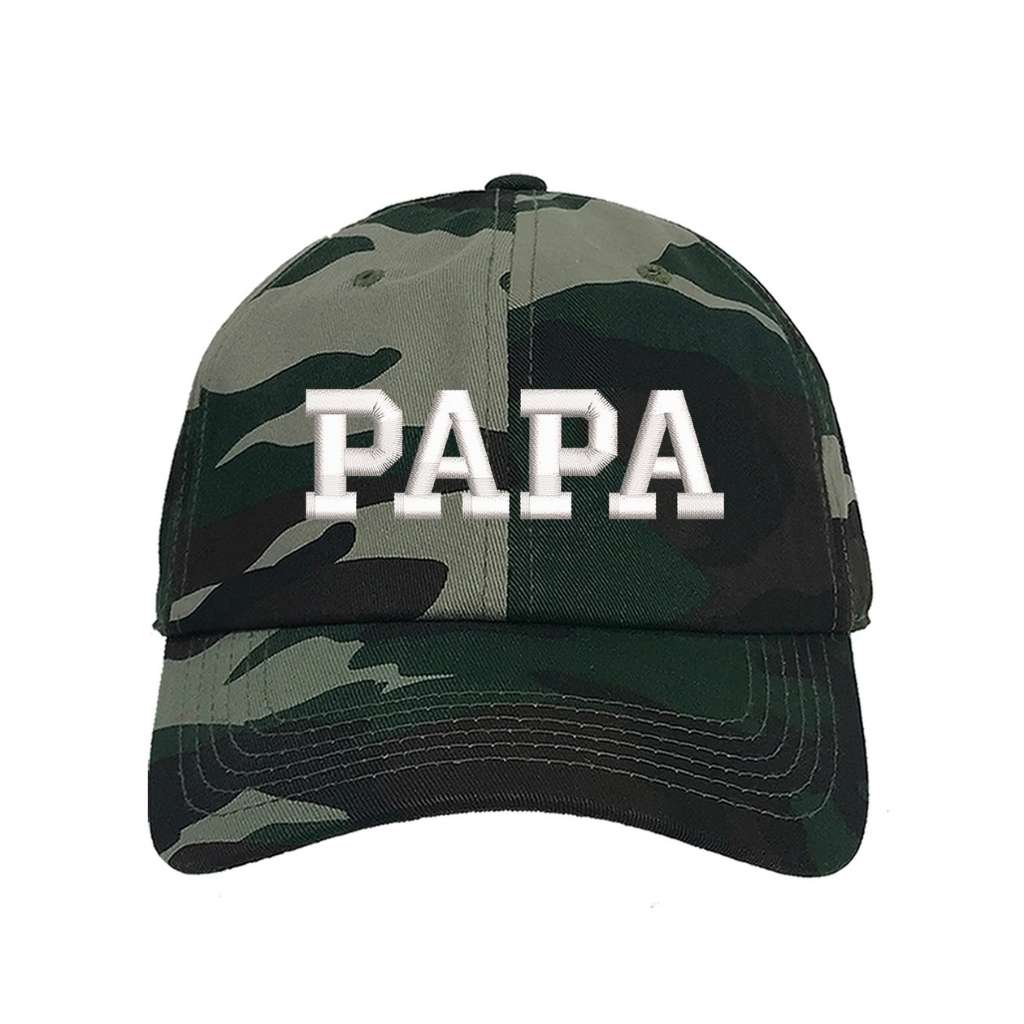 Camo Gray Papa Baseball Cap Hat embroidered with PAPA in the front - DSY Lifestyle