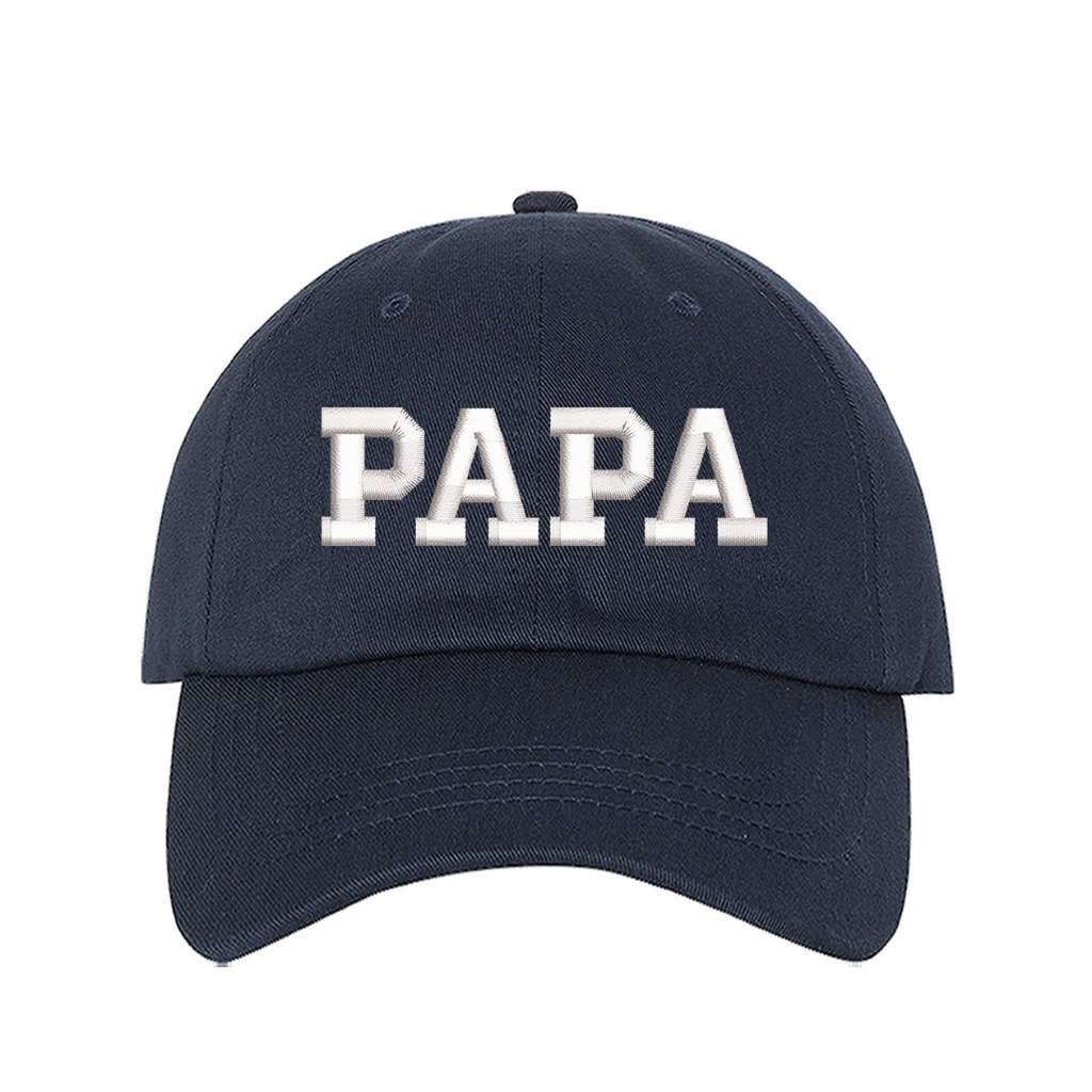 Navy Papa Baseball Cap Hat embroidered with PAPA in the front - DSY Lifestyle
