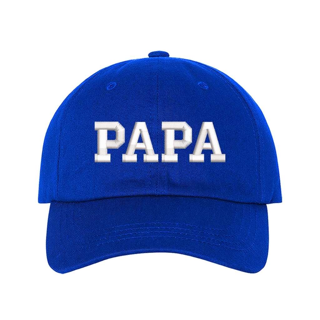 Royal Blue Papa Baseball Cap Hat embroidered with PAPA in the front - DSY Lifestyle