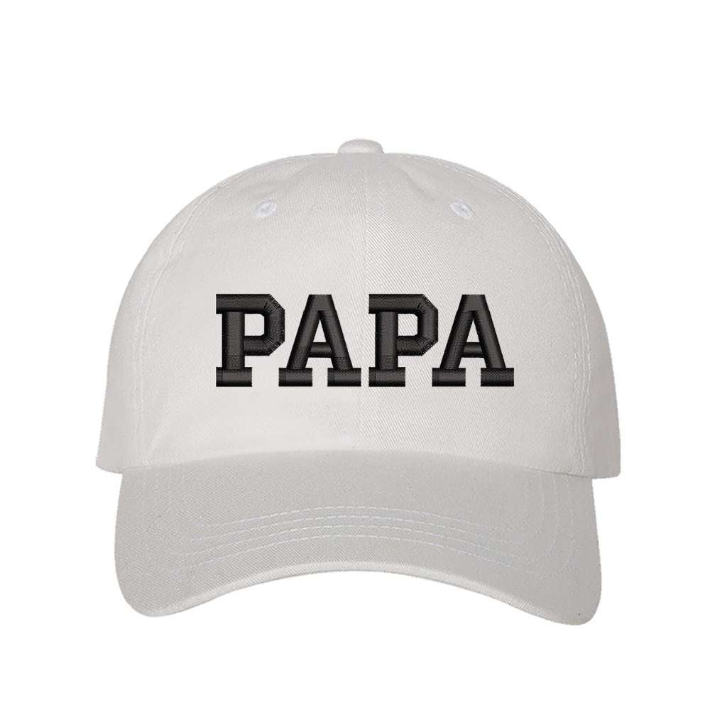 White Papa Baseball Cap Hat embroidered with PAPA in the front - DSY Lifestyle