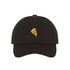 Black baseball hat embroidered with a pizza emoji - DSY Lifestyle