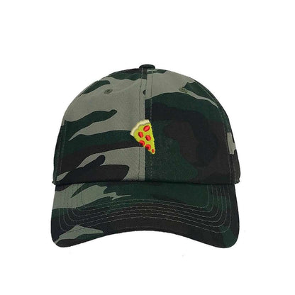 Camo green baseball hat embroidered with a pizza emoji - DSY Lifestyle