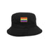 Embroidered Pride Flag on black bucket hat - DSY Lifestyle
