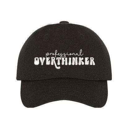 Professional Overthinker embroidered black baseball cap - DSY Lifestyle