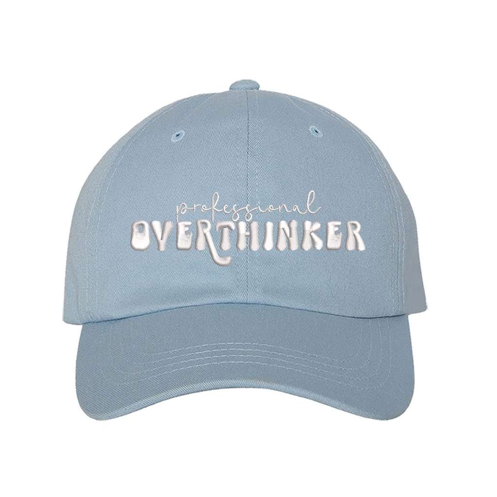 Professional Overthinker embroidered sky blue baseball cap - DSY Lifestyle
