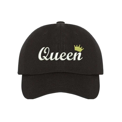 Black baseball hat with Queen embroidered in white - DSY Lifestyle