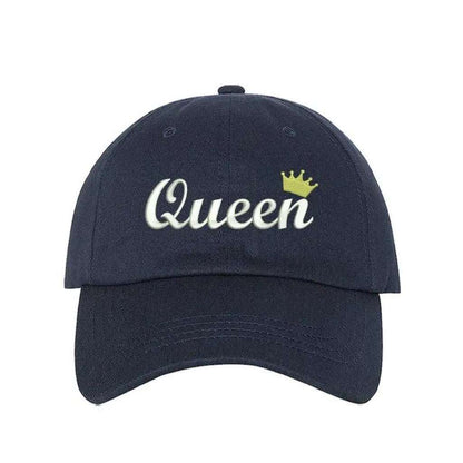 Navy blue baseball hat with Queen embroidered in white - DSY Lifestyle